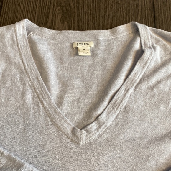 J. Crew Factory long sleeve top. Size M. Light blue. tassels at waist. - Picture 10 of 14